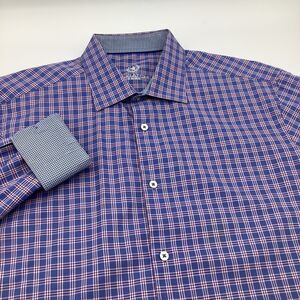 Bugatchi Mens Long‎ Sleeve Button Up Shirt Size 17 34/35